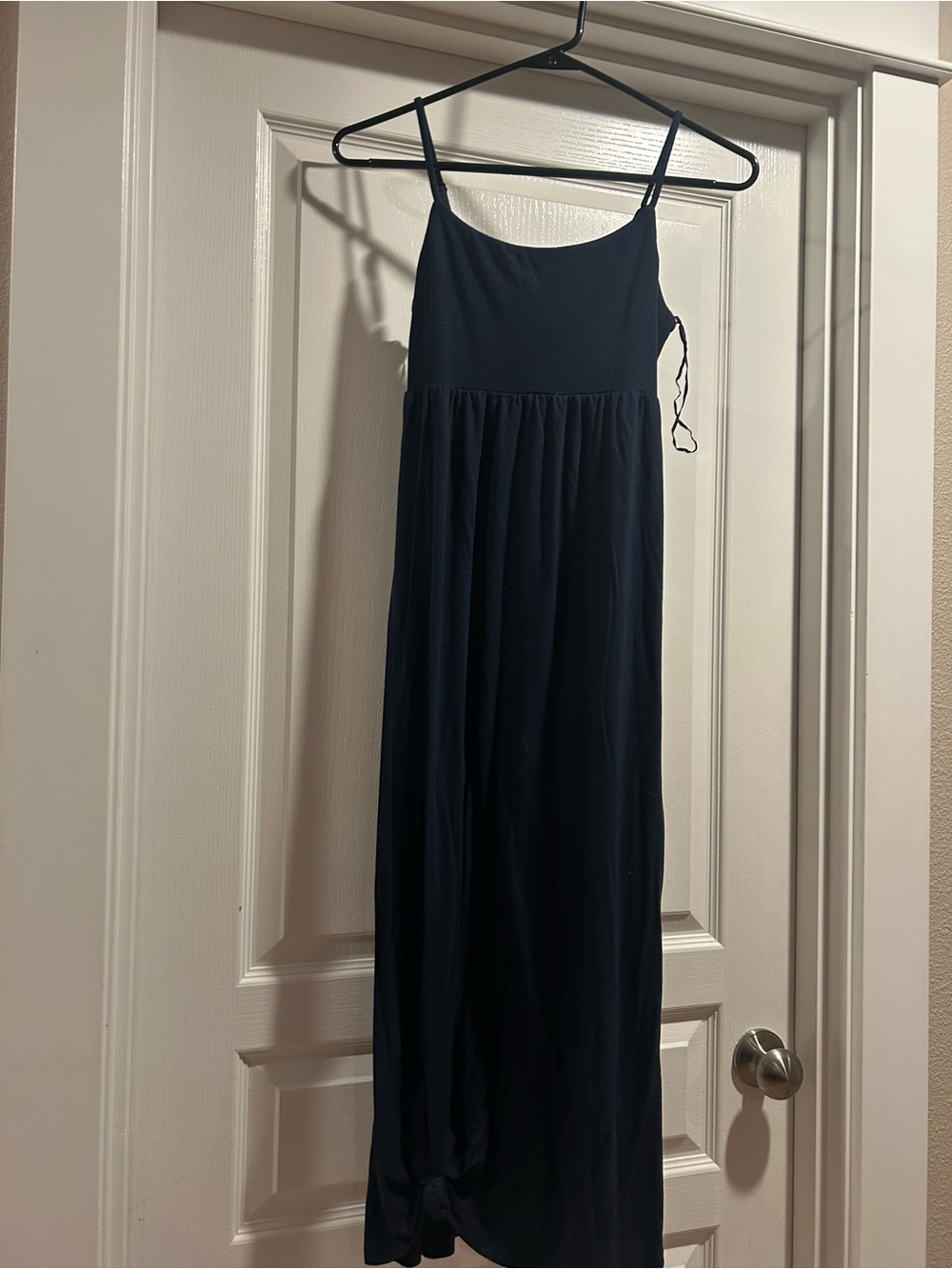 Women's Navy Blue Spaghetti Strap Maxi Dress
